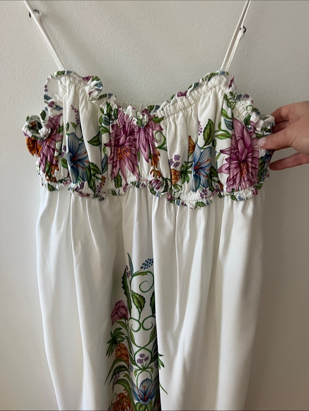 FARM Rio White Maxi Dress with Multicolor Floral Print - Picture 2 of 7